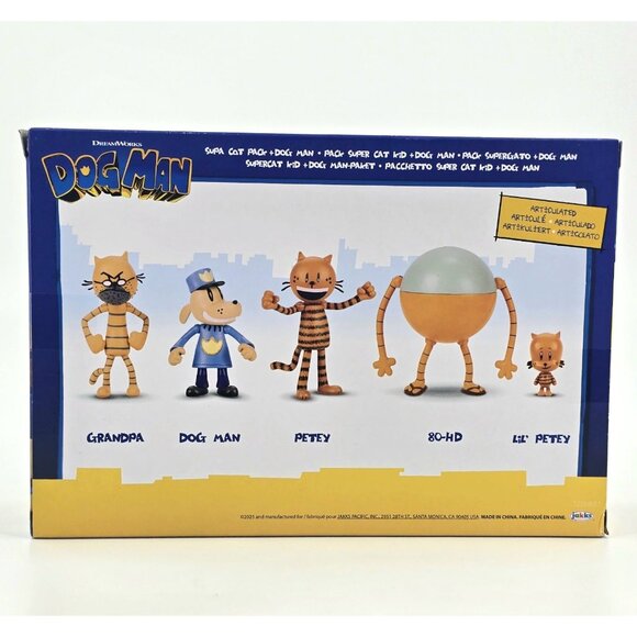 Supa Cat Dog Man Lil Petey Petey Grandpa & 80-HD Action Figure 5-Pack New - Picture 6 of 9